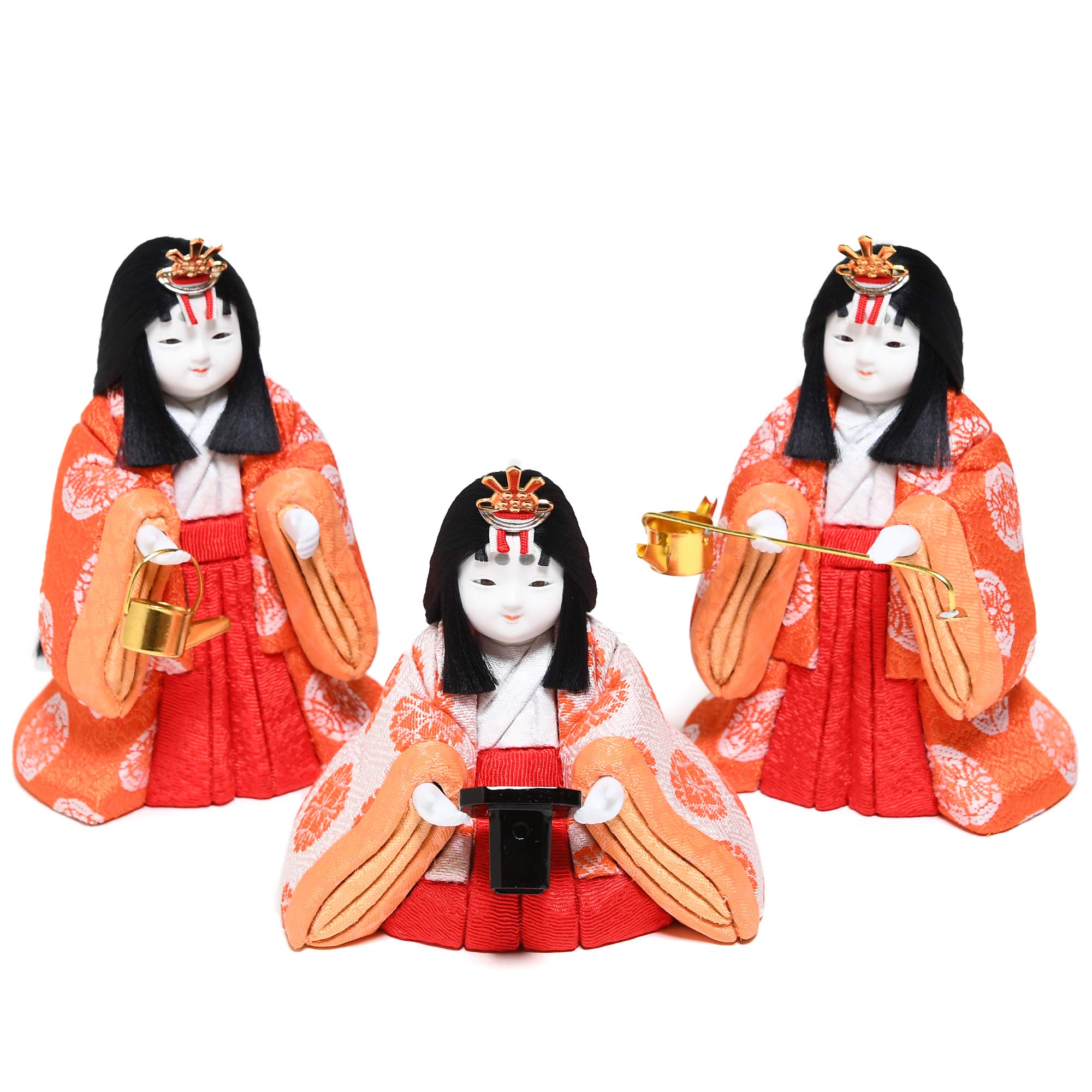 Amazon | 【江戸木目込】【木目込／五人・十五人飾】咲良雛・五人飾 咲